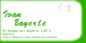 ivan bayerle business card